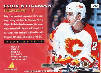 1995-96 Pinnacle #212 Cory Stillman Back