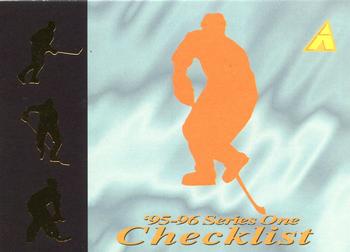1995-96 Pinnacle #222 Checklist: 58-114 Front