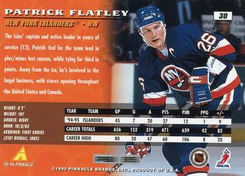 1995-96 Pinnacle #30 Patrick Flatley Back