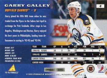 1995-96 Pinnacle #4 Garry Galley Back