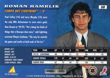 1995-96 Pinnacle #59 Roman Hamrlik Back