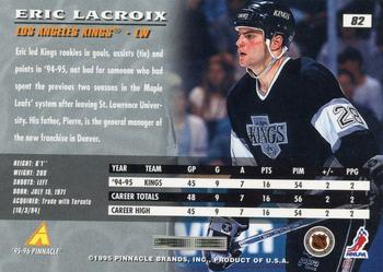 1995-96 Pinnacle #82 Eric Lacroix Back