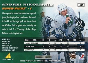 1995-96 Pinnacle #98 Andrei Nikolishin Back
