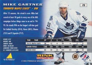 1995-96 Pinnacle - Rink Collection Artist's Proofs #75 Mike Gartner Back