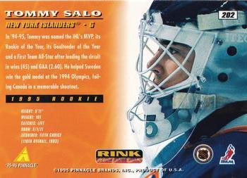 1995-96 Pinnacle - Rink Collection Artist's Proofs #202 Tommy Salo Back