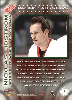 2004-05 Pacific - Pacific All-Stars #8 Nicklas Lidstrom Back
