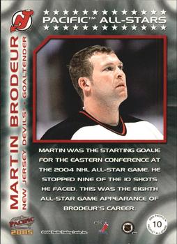 2004-05 Pacific - Pacific All-Stars #10 Martin Brodeur Back