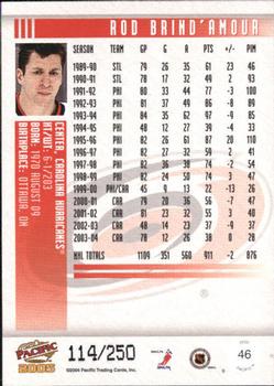 2004-05 Pacific - Blue #46 Rod Brind'Amour Back