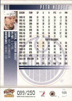 2004-05 Pacific - Blue #105 Petr Nedved Back