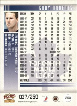 2004-05 Pacific - Blue #250 Gary Roberts Back