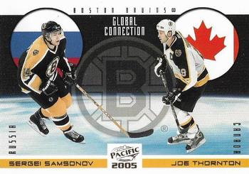 2004-05 Pacific - Global Connection #2 Sergei Samsonov / Joe Thornton Front