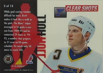 1995-96 Pinnacle - Clear Shots #2 Brett Hull Back