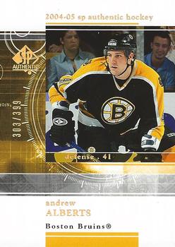 2004-05 SP Authentic - Rookie Redemptions #RR35 Andrew Alberts Front