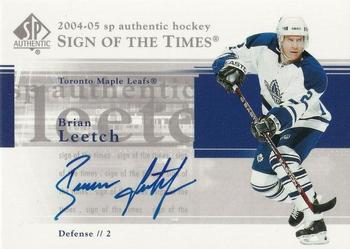 2004-05 SP Authentic - Sign of the Times #ST-BL Brian Leetch Front