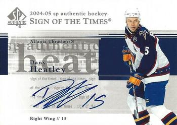 2004-05 SP Authentic - Sign of the Times #ST-DH Dany Heatley Front