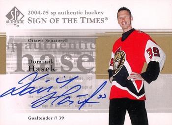 2004-05 SP Authentic - Sign of the Times #ST-HA Dominik Hasek Front
