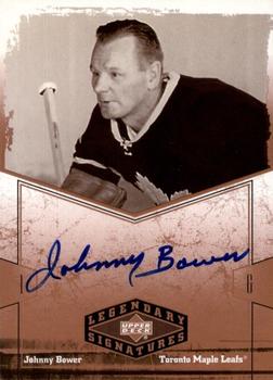 2004-05 UD Legendary Signatures - Autographs #BO Johnny Bower Front