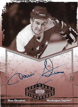 2004-05 UD Legendary Signatures - Autographs #DV Dave Christian Front