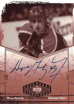 2004-05 UD Legendary Signatures - Autographs #WG Wayne Gretzky Front