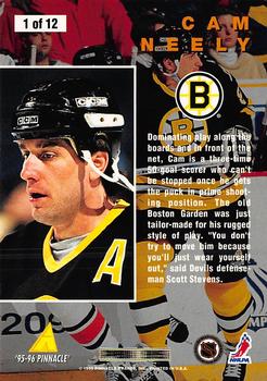 1995-96 Pinnacle - Full Contact #1 Cam Neely Back