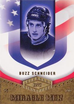 2004-05 UD Legendary Signatures - Miracle Men #USA4 Buzz Schneider Front