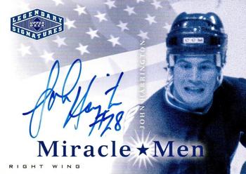 2004-05 UD Legendary Signatures - Miracle Men Autographs #USA-JH John Harrington Front