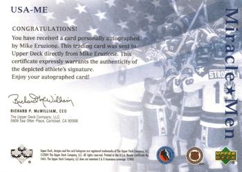 2004-05 UD Legendary Signatures - Miracle Men Autographs #USA-ME Mike Eruzione Back
