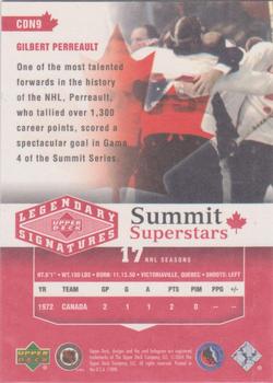 2004-05 UD Legendary Signatures - Summit Superstars #CDN9 Gilbert Perreault Back