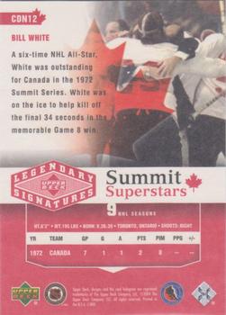 2004-05 UD Legendary Signatures - Summit Superstars #CDN12 Bill White Back