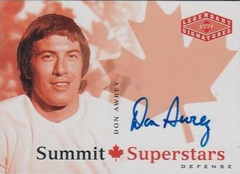 2004-05 UD Legendary Signatures - Summit Superstars Autographs #CDN-DA Don Awrey Front