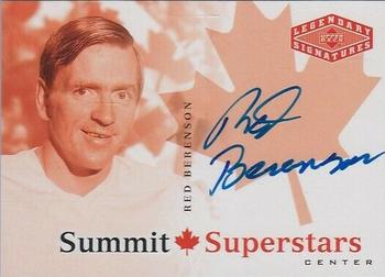 2004-05 UD Legendary Signatures - Summit Superstars Autographs #CDN-RB Red Berenson Front