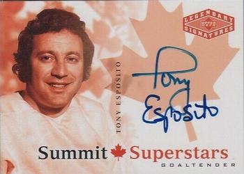 2004-05 UD Legendary Signatures - Summit Superstars Autographs #CDN-TE Tony Esposito Front