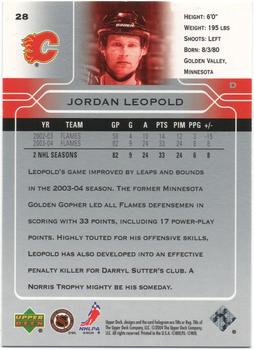 2004-05 Upper Deck - UD Exclusives Canadian #28 Jordan Leopold Back