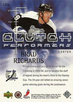 2004-05 Upper Deck - Clutch Performers #CP2 Brad Richards Back