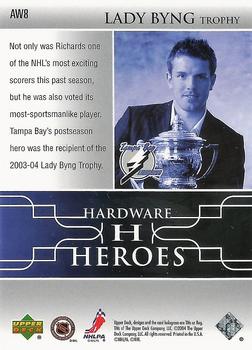 2004-05 Upper Deck - Hardware Heroes #AW8 Brad Richards Back