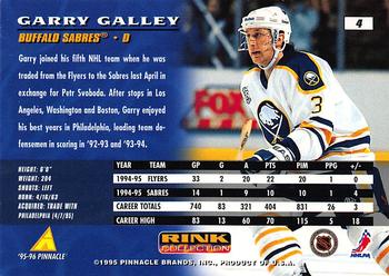 1995-96 Pinnacle - Rink Collection #4 Garry Galley Back
