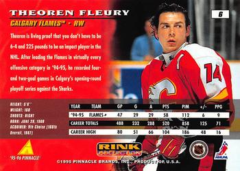 1995-96 Pinnacle - Rink Collection #6 Theoren Fleury Back