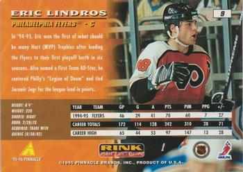 1995-96 Pinnacle - Rink Collection #9 Eric Lindros Back