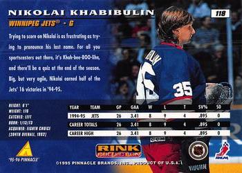 1995-96 Pinnacle - Rink Collection #118 Nikolai Khabibulin Back