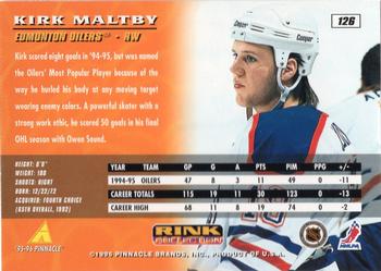 1995-96 Pinnacle - Rink Collection #126 Kirk Maltby Back