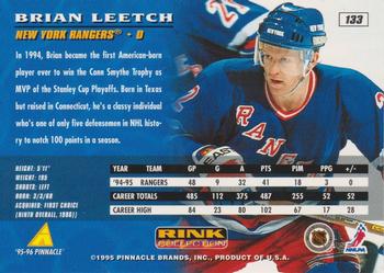 1995-96 Pinnacle - Rink Collection #133 Brian Leetch Back