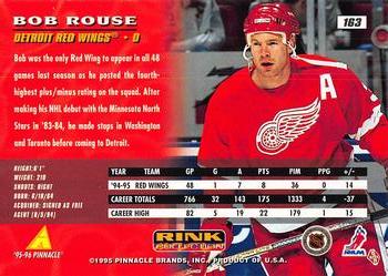 1995-96 Pinnacle - Rink Collection #163 Bob Rouse Back