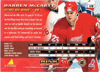 1995-96 Pinnacle - Rink Collection #176 Darren McCarty Back