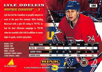 1995-96 Pinnacle - Rink Collection #196 Lyle Odelein Back