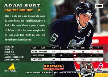 1995-96 Pinnacle - Rink Collection #200 Adam Burt Back