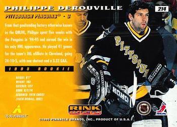 1995-96 Pinnacle - Rink Collection #214 Philippe DeRouville Back