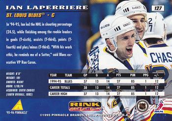 1995-96 Pinnacle - Rink Collection #127 Ian Laperriere Back