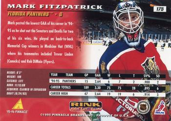 1995-96 Pinnacle - Rink Collection #175 Mark Fitzpatrick Back