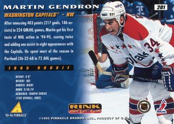 1995-96 Pinnacle - Rink Collection #201 Martin Gendron Back