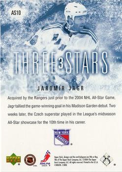 2004-05 Upper Deck - Three Stars #AS10 Jaromir Jagr Back